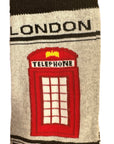 London Telephone Box, Red Telephone Booth Calf Socks, Novelty Fun Gift Unisex Socks