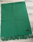Green Soft Plain Cashmere Blend Large Unisex Winter Warm Scarf Shawl