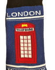London Telephone Box, Red Telephone Booth Calf Socks, Novelty Fun Gift Unisex Socks