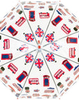 London Icons Clear Dome See Through Transparent Auto Open Brolly Umbrella