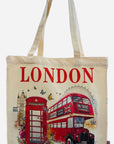 London Tote Bag Reusable Shopping Bag Cotton Shoulder Bag