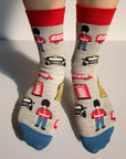 Seamless London Icons Cotton Rich Novelty Kids Socks 8-15 Years