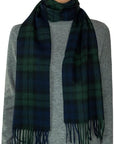 100% Lambswool Scottish Tartan Black Watch Scarves