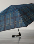 Classic Tartan Design Auto Open & Close Umbrella, Compact Travel Size Brolly