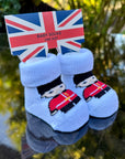 4 Pairs Royal Guard Baby Socks, White, 0-6 Months
