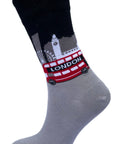 London Skyline Red Bus Big Ben Socks, Novelty Fun Gift Socks