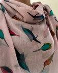 Lovely Birds Soft Viscose Multi-Style Scarf Wrap Shawl Sarong Beach Cover-up