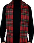 100% Lambswool Scottish Red Tartan Royal Stewart Scarves