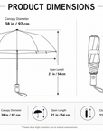 Classic Tartan Design Auto Open & Close Umbrella, Compact Travel Size Brolly