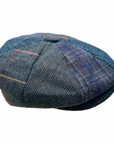 Newsboy Cap Tweed Flat Cap, Patchwork Wool Baker Boy Hat, Peaky Blinders Vintage Style Flat Cap, Gift for Him