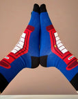 Unisex Seamless London Red Telephone Box Cotton Rich Novelty Kids Socks 8-15 Years