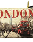 London Canvas Pouch – Souvenir Makeup Bag, Travel Coin Purse, UK Gift