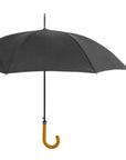 Classic Walking Stick Umbrella Wooden Crook Handle Black Wedding Brolly