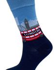 London Skyline Red Bus Big Ben Socks, Novelty Fun Gift Socks
