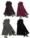 Plain Super Soft Touch Screen Full Finger Ladies Gloves