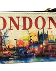 London Canvas Pouch – Souvenir Makeup Bag, Travel Coin Purse, UK Gift