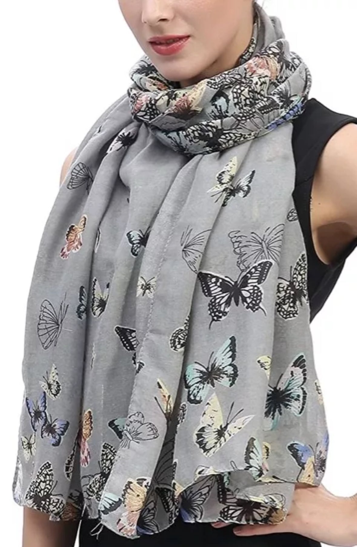 Colourful Butterfly Scarves Shawl Cover-up