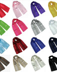 Chiffon Satin Striped Plain Lightweight Soft Silky Ladies Scarf Shawl Wrap