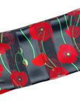 Black Poppy Floral Remembrance Day Silky Chiffon Scarves Shawl