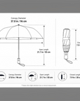 Ultra-Compact Daffodil Floral Travel Umbrella | Lightweight Aluminium Frame (20cm)