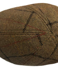6 Panel Flat Cap, Plaid Wool Blend Hat, Classic Ivy Cap, British Style Cap