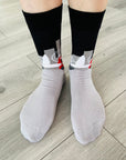 London Skyline Red Bus Big Ben Socks, Novelty Fun Gift Socks