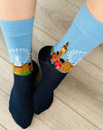 London Eye Westminster Abbey Guards Big Ben Socks, Seamless Novelty Fun Gift Socks