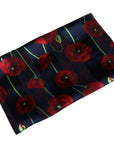 Navy Poppy Floral Remembrance Day Silky Chiffon Scarves Shawl