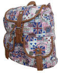 Retro Canvas Union Jack Design Rucksack Backbag