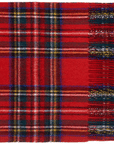 100% Lambswool Scottish Red Tartan Royal Stewart Scarves