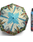London City Print Manual Open Folding Compact Travel Umbrella