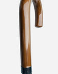 16 Ribs Walking Stick Golf Umbrella Wooden Crook Handle Large Black Brolly