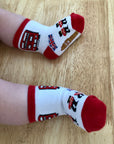 3 Pairs Unisex Seamless London Bus Union Jack Big Ben Guard Baby Newborn Cotton Rich Novelty Socks 0-3 Years