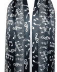 Musical Notes Shiny Silky Satin Striped Soft Scarf Shawl Wrap 🎶