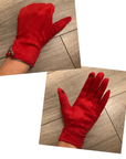 Classy Plain Super Soft Suede Touch Screen Full Finger Ladies Gloves