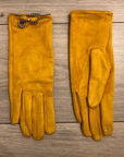 Classy Plain Super Soft Suede Touch Screen Full Finger Ladies Gloves