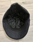 Traditional 6 Panels Cap Plain Grey Wool Blend Classic Flat Caps