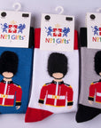 Unisex Seamless Royal Guard Cotton Rich Novelty Kids Socks 8-15 Years