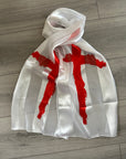 England Flag St. George Cross Satin Striped Soft Silky Chiffon Scarves