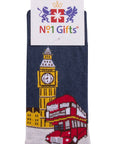 Unisex Seamless London Bus Big Ben Cotton Rich Novelty Kids Socks 8-15 Years