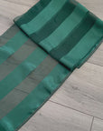 Teal Green Satin Striped Chiffon Lightweight Soft Silky Ladies Scarf Shawl