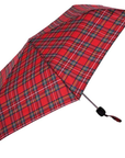 Classic Royal Stewart Red Tartan Portable Folding Mini Manual Umbrella