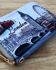 London Eye Red Bus Big Ben Phone Box Design Soft London Money Purse Wallet