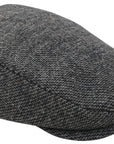 Men's Hat Check Tweed Light Grey Wool Blend Flat Caps