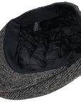 Men's Hat Check Tweed Light Grey Wool Blend Flat Caps