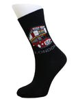 London Red Bus Double Decker Bus Socks, Novelty Fun Gift Unisex Socks
