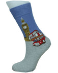 London Red Bus Double Decker Bus Big Ben Socks, Novelty Fun Gift Socks