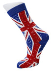 Union Jack British UK Flag Patriotic Calf Socks, Novelty Fun Gift Unisex Socks