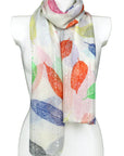 Colourful Autumn Leaves Design Shawl Scarves