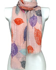 Colourful Autumn Leaves Design Shawl Scarves